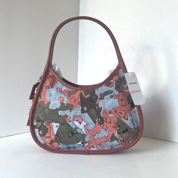 Coach Ergo Bag Upcrushed Upcrafted Camo Leather Coachtopia Shoulder CP404 Green - Picture 3 of 10